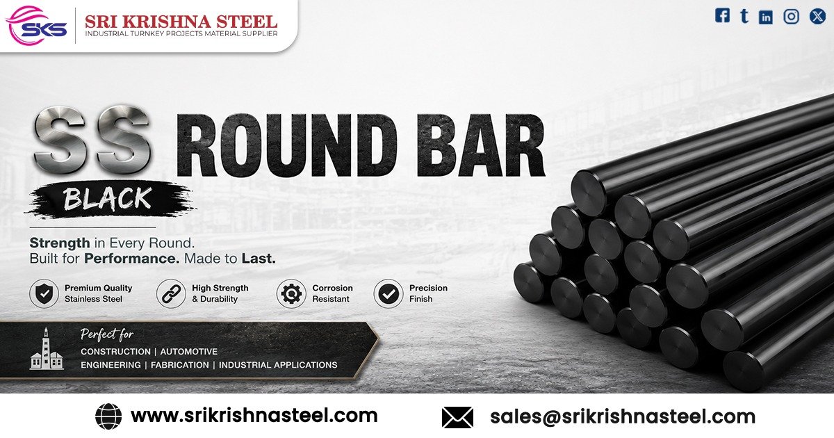 Stainless Steel Round Bar Black in Karnataka