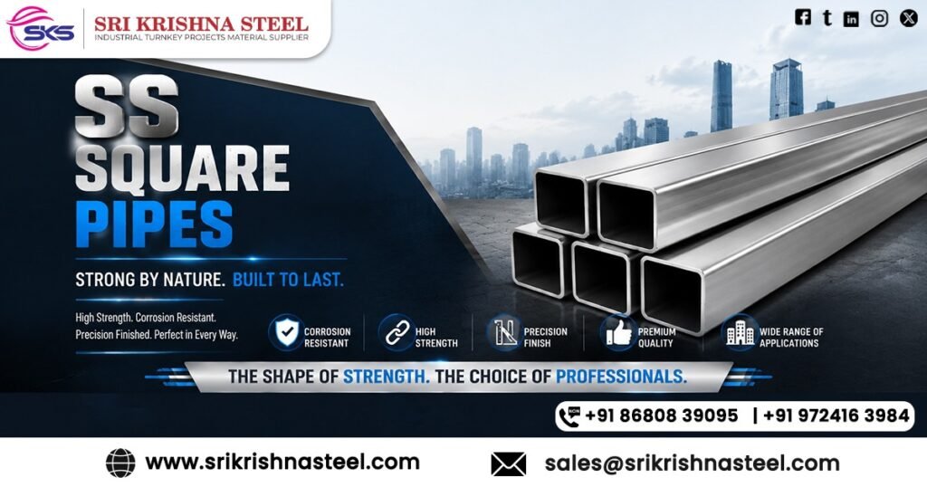 Stainless Steel Square Pipes in Karnataka