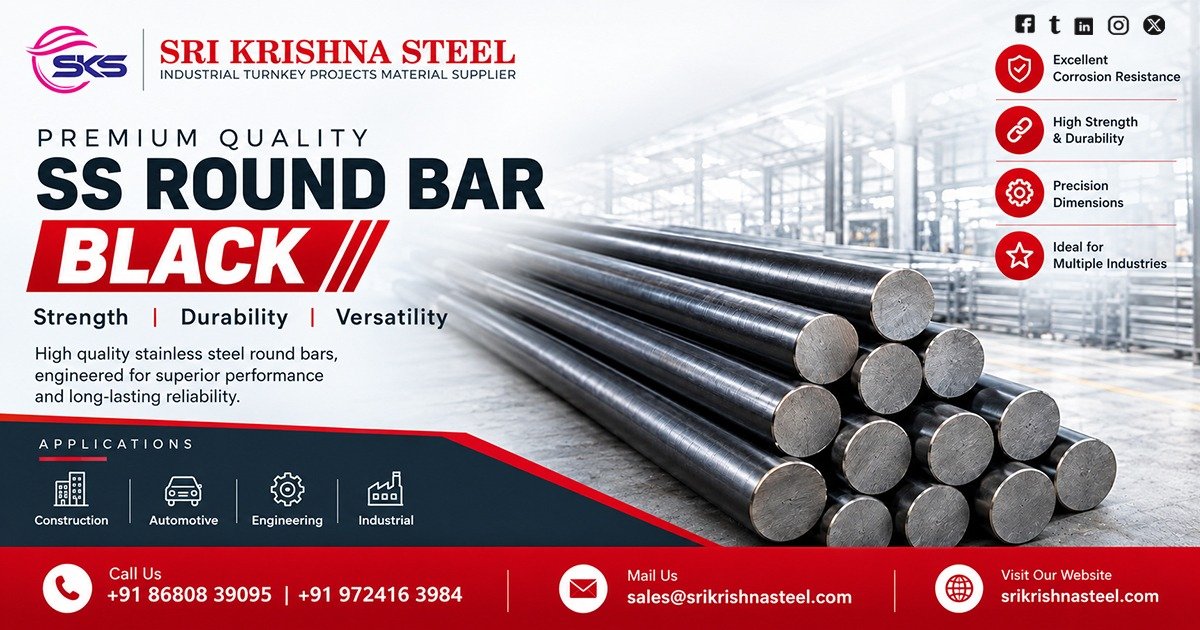 SS Round Bar Black in Kerala
